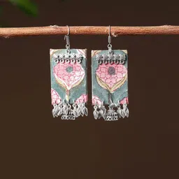 iTokri Square Shaped Drop Earrings-9