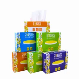100 Pulls, Facial Tissue, set of 6 White Paper Napkins-14
