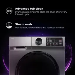 godrej 10 kg 5 Star, AI Tech, Steam Wash Fully Automatic Front Load with In-built Heater Grey image 3