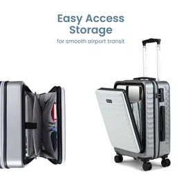 Assembly Set Of 2 Textured Hard Cabin-Sized Large-Sized Trolley Bags 40L 85L image 2