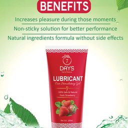 7 DAYS Set Of 4 Lubricant Cum Stimulating Gel - Strawberry - 100ml Each image 4
