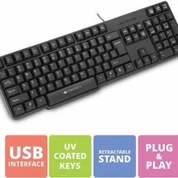 ZEBRONICS Zeb-K20 Wired USB Keyboard & Zeb Comfort Plus Wired USB Mouse Wired USB Standard Desktop Keyboard Compatible with Desktop, Laptop, Mac image 2