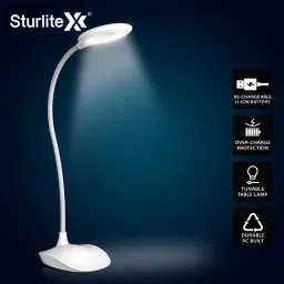 sturlite Zeron 5W Rechargeable LED|(3 in 1) Dimmable Light|(3_28) Hr Backup Table Lamp image 4