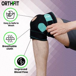 orthfit Knee Wrap Breathable Brace for Arthritis, Pain Relief and Sports for Men & Women Knee Support image 2