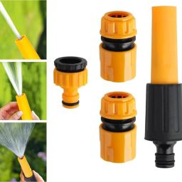 Universal Plastic Garden Hose Connector Kit, 2-in-1 Tap Adapter, Spray Nozzle Hose Connector-picture-5