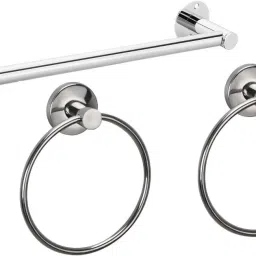 One Pcs. Of Towel Rod With Two Pcs. Of Towel Ring 24 inch 3 Bar Towel Rod-image-45