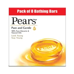 Pears Set of 8 Pure & Gentle 98% Pure Glycerin & Natural Oils Bathing Bars 125 g-9