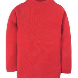 RVK Unisex Red Solid Acrylic Sweater-image-13