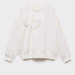 Mango Kids Girls Pure Cotton Sweatshirt With Bow Detail-image-17