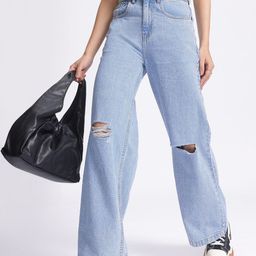 glitchez Women All-Day Slash 'N Slay Wide Leg Cotton Comfort Jeans-image-32