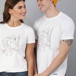 BRATMA Women White Printed Round Neck Pure Cotton T-shirt-picture-26