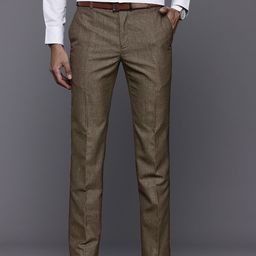 Raymond Men Checked Slim Fit Formal Trousers-image-43