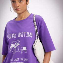 glitchez Typography Print Oversized T-shirt-image-31