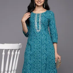 Varanga Bandhani Printed Gotta Patti Pure Cotton Kurta-57