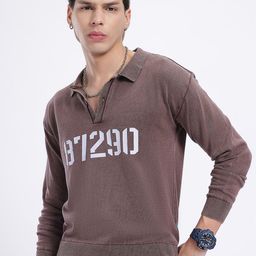 glitchez Code Wear Numeric Print Regular Fit Polo T-shirt-image-42