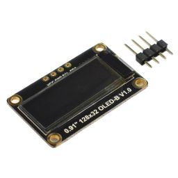 DFRobot Fermion: Monochrome 0.91” 128×32 I2C OLED Display White Small Monochrome 0.91" OLED I2C Breakout For Microcontroller ProjectsDFRobot Fermion: Monochrome 0.91” 128×32 I2C OLED Display White Small Monochrome 0.91" OLED I2C Breakout For Microcontroller Projects image 1