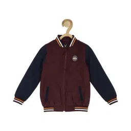 Allen Solly Junior Maroon Solid Sweatshirt-picture-2