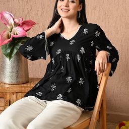 Anouk Rustic Women Printed Flared Peplum Top-picture-37