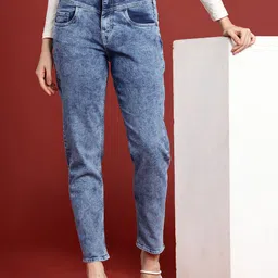 all about you Women Mom Fit Heavy Fade Stretchable Jeans-image-49