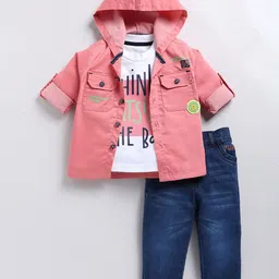 LITTLE COLLARS Boys Printed Coat with Trousers-image-63