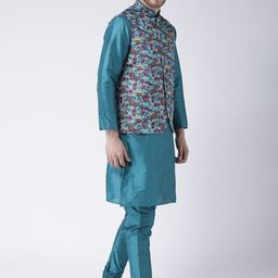 Hangup Men Solid Kurta with Pyjamas image 4
