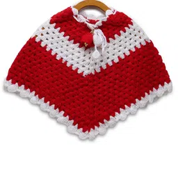 CHUTPUT Kids-Girls Pure Wool Hand knitted Crochet Poncho Sweaters-image-22