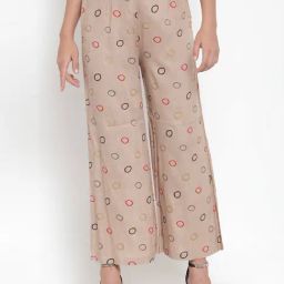 Indibelle Beige Printed Palazzos-image-47