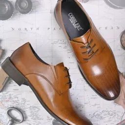 Cobblerz Men's Tan Derby Shoes-picture-31