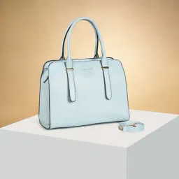 Forever Glam by Pantaloons Blue PU Solid Handbag-picture-8