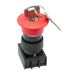 Avon Key Actuator 22.5 mm Press to lock Key to Reset With Mushroom Knob, PBKR-4 (Pack of 10)-32