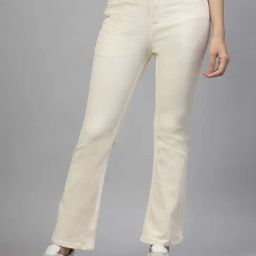 Style Quotient Beige Blended Solid Jeans-image-95