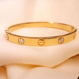 TANLOOMS Unisex Enamelled Gold-Plated Cuff Bracelet-image-89