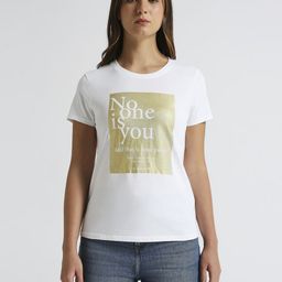 Pepe Jeans Women Typography Printed Round Neck Pure Cotton T-shirt-image-31