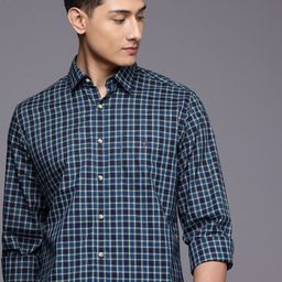 Louis Philippe Sport Pure Cotton Nirvana Slim Fit Checked Casual Shirt-image-15