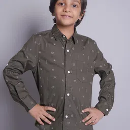 Biglilpeople Boys Standard Opaque Printed Casual Shirt-image-80