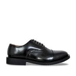 Allen cooper Men's Black Oxford Shoes-image-18