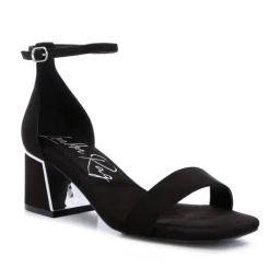 London Rag Women's Black Ankle Strap Sandals-picture-25