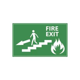 OISPL 406x254 cm Fire Exit Left Right Arow Safety Sign Board, OIS-FS-050-61