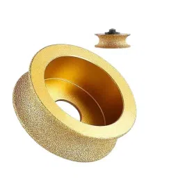 FLAMINGO ENTERPRISE Brazing Granite Molding Wheel with Lever Tool 20 mm Blade Diameter Iron Gold 20 cm (8 inch) Length, FM-482-26