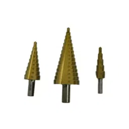 AKARI Step Drill Bit Set 4-12, 4-20 & 4-32 mm Size Range Golden, SD-3 (Set of 3)-11