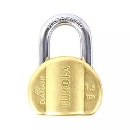 Europa 58-65 mm 14 Pin Dimple Key Brass Matt 3+1 Keys Padlock, L365BM-33