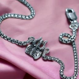 Taraash 92.5 Sterling Silver Trishul Rakhi for Men-image-63