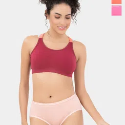 Trylo Pack Of 3 Assorted Seamless Basic brief RIZA MAST OUTER PANTY-ASSORTED COLOURS-4XL-image-52