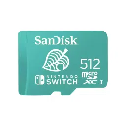 SanDisk Nintendo Switch Memory Card microSDXC 512 GB Teal, SDSQXAO-512G-GNCZN-45