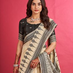 SARHAFloral Woven Chanderi Saree-image-54
