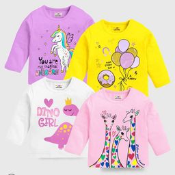 KUCHIPOO Girls 4 Printed T-shirt-image-26