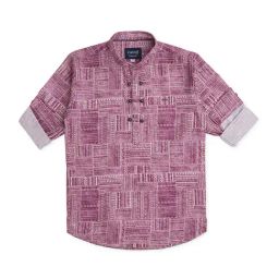 Cavio Kids Violet Printed Full Sleeves Kurta-image-29