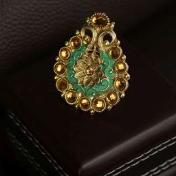 Priyaasi Floral Green & Yellow Casual Ring-image-46