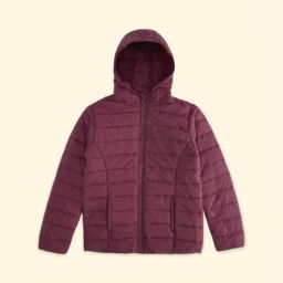 Pantaloons Junior Wine Quilted Full Sleeves Jacket-picture-0