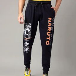 Free Authority Navy Regular Fit Naruto Print Joggers-picture-4